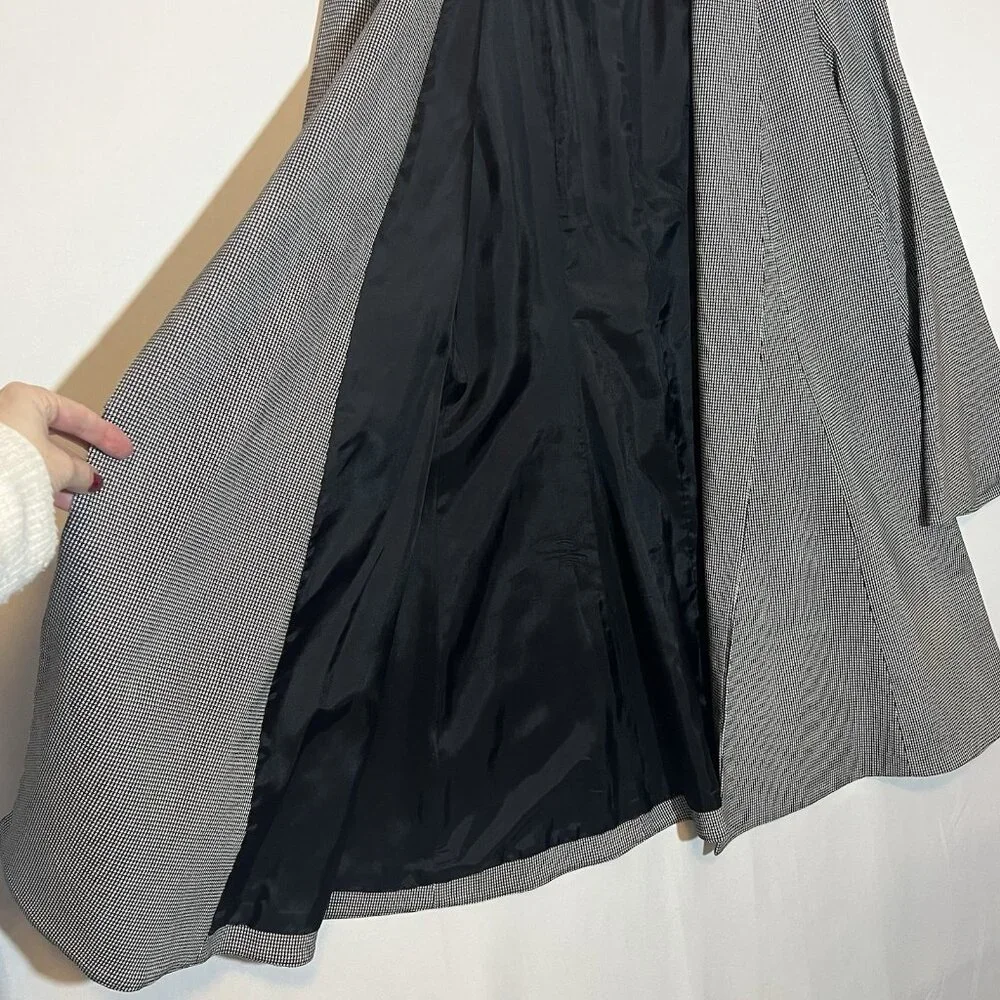 Estelle And Finn Coat Jacket Women's Y2K Size 10 Houndstooth Open Front Pads - Picture 8 of 10